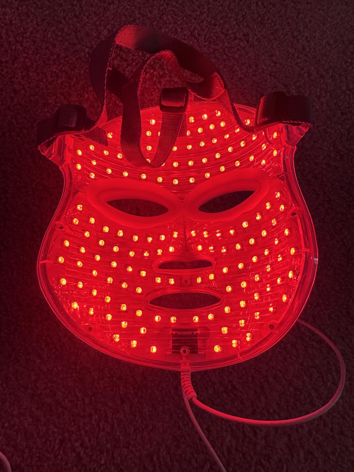Aphrona® | FDA cleared Moonlight LED Facial Mask Skin Care Mask, LED Light Therapy for face, Red light Blue light for Acne Removal Wrinkle Reduction,450 Powerful LED Chips customer photo 2