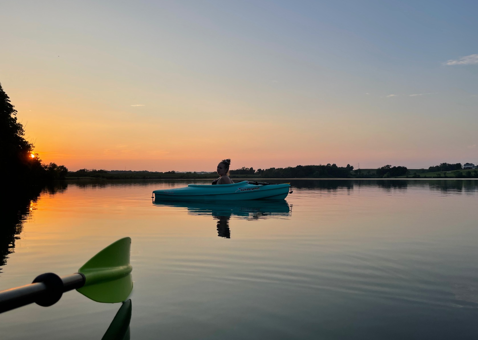Pelican- Standard Kayak Paddle - Aluminum Shaft and a Durable Polypropylene Blade - 0/65° Blade Angle - with Drip Ring customer photo 2