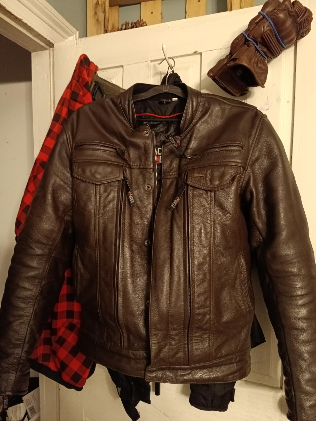 COMMUTER Men's Motorcycle Jacket Premium Buffalo Leather CE Armor Black XL customer photo 2