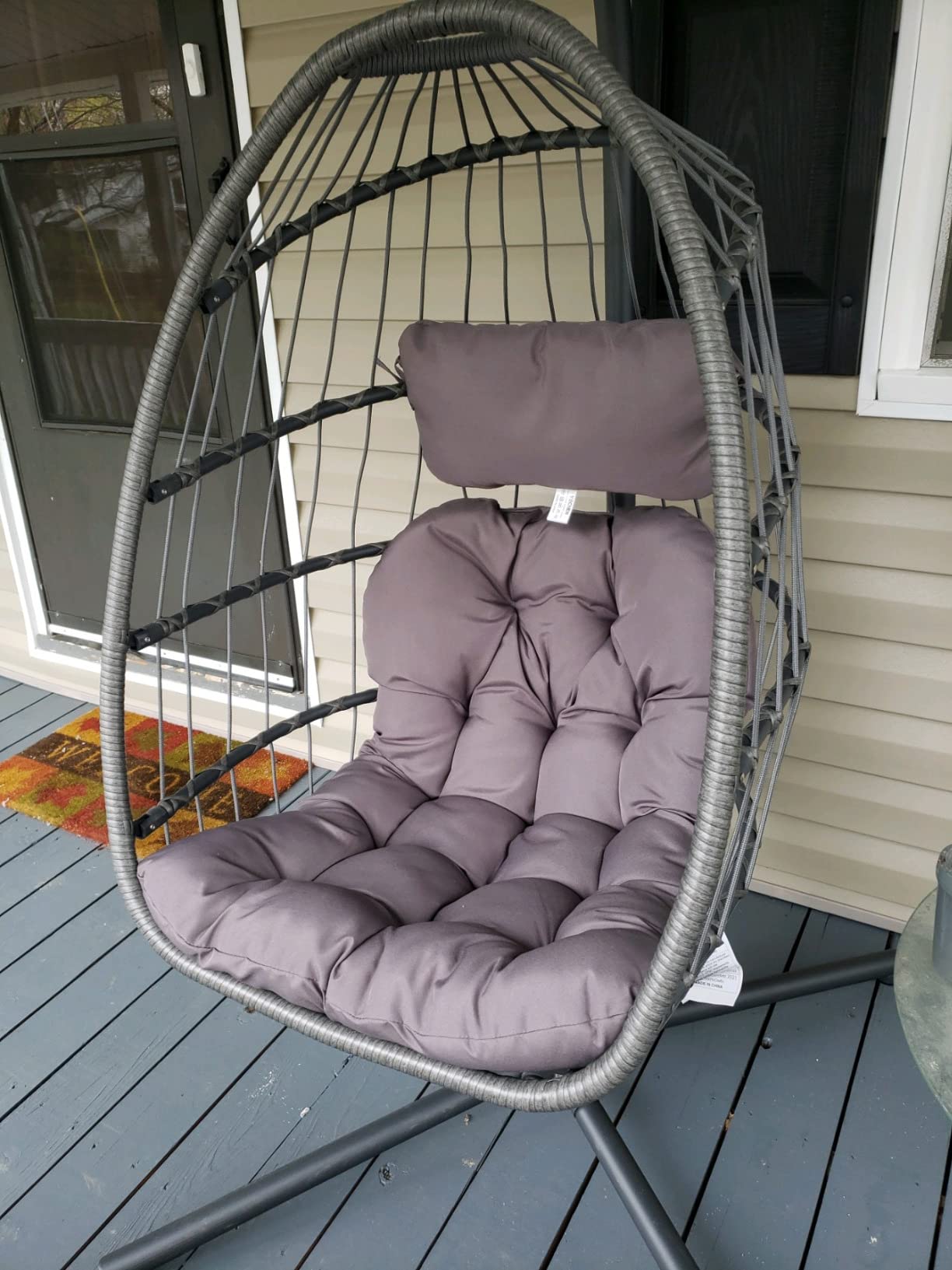Brafab Swing Egg Chair with Steel Stand for Indoor Outdoor Patio Porch customer photo 1