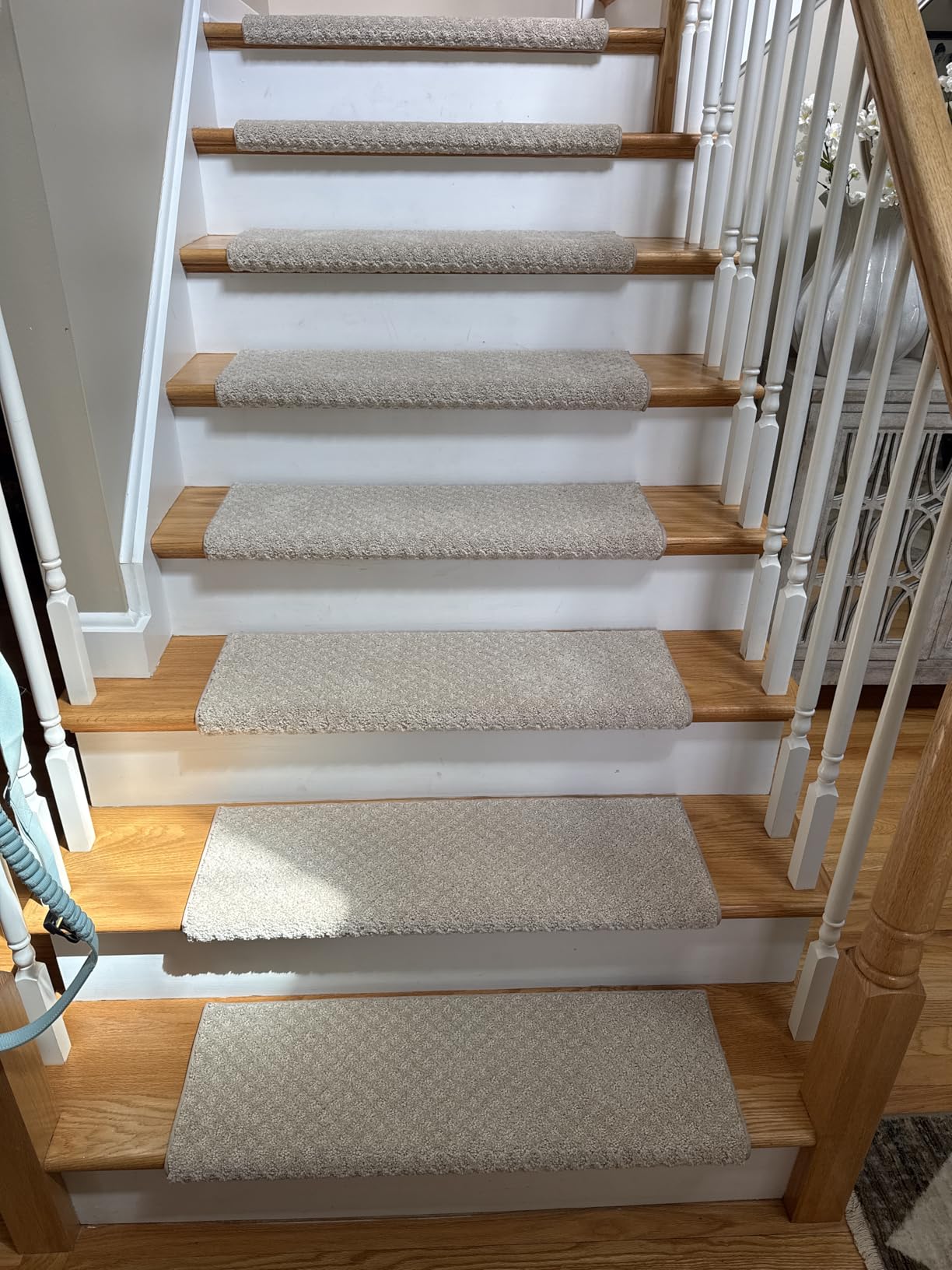 Oak Valley Designs™ Rounded Bullnose Carpet Stair Treads - Anti Slip Indoor Stair Mats for Wooden Stairs, Style: Bayside Charm, Crystal Canyon 31