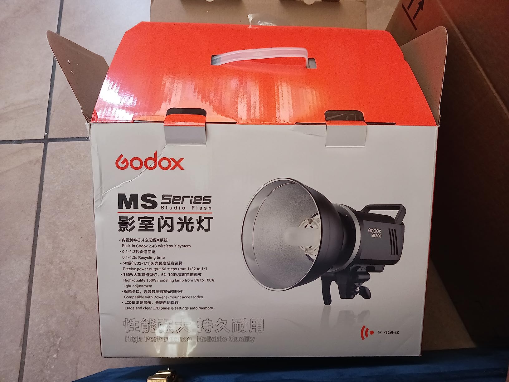 Godox MS300 Compact Studio Flash 300W 2.4G Wireless Monolight with 150W Modeling Lamp,Outstanding Power Output Stability,Anti-Preflash,Bowens Mount,5600±200K CCT,0.1~1.8S Recycle Time | ,5600±200K CCT, 0.1~1.8S Recycle Time with LED Modeling Lamp for Studio, Portrait customer photo 1