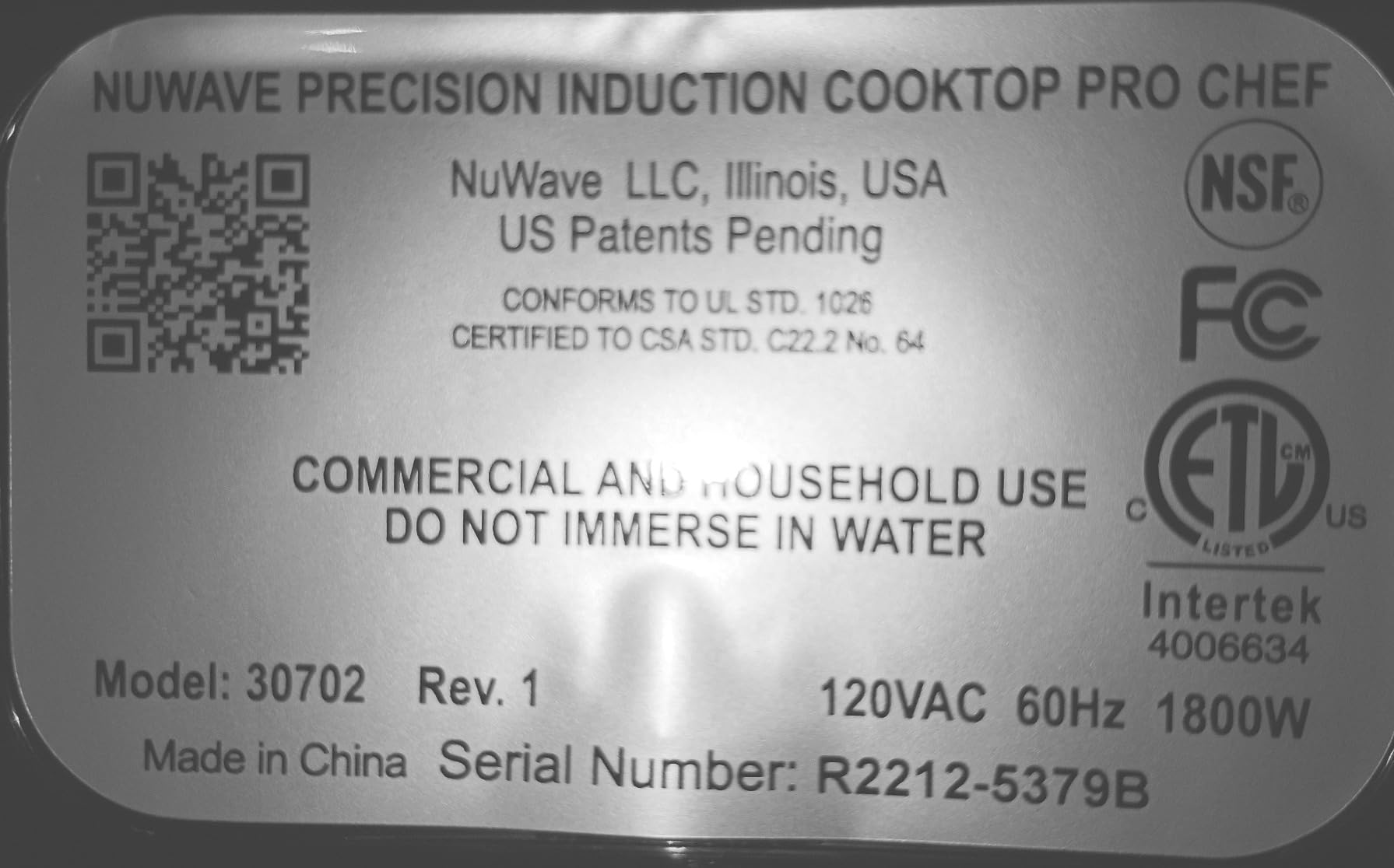 Nuwave Pro Chef Induction Cooktop, NSF-Certified, Commercial-Grade customer photo 1