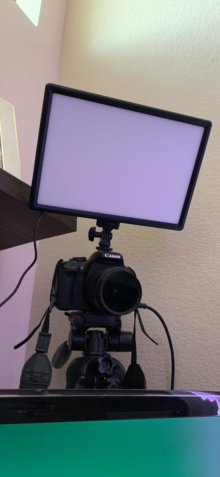 NEEWER 192 LED Video Light Panel, 20W Ultra Thin Bi Color Dimmable DSLR Camera Soft Light, 4000mAh Lithium Battery, 3200K-5600K CRI97+, Key Lighting for Studio Photography Recording Streaming customer photo 1