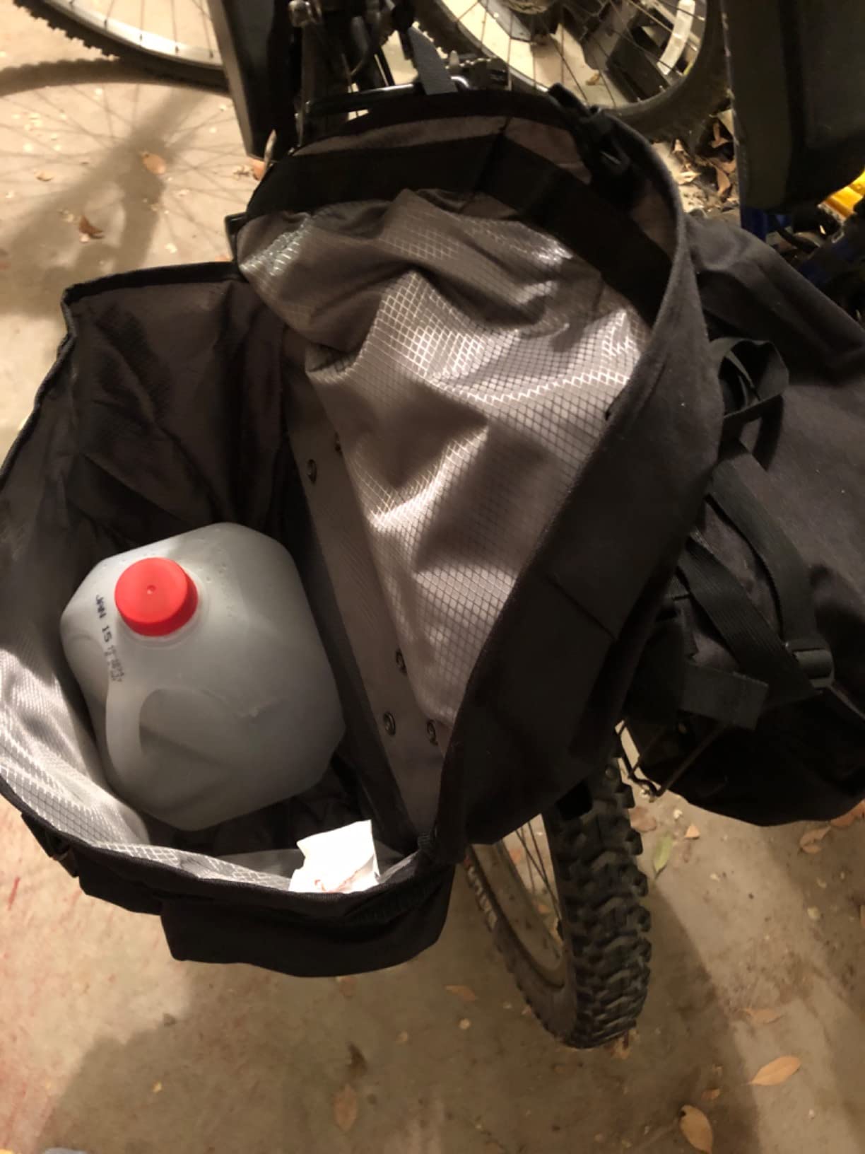50L Bike Panniers, Waterproof Bicycle Rear Rack Bag with Rain Cover, Black customer photo 2