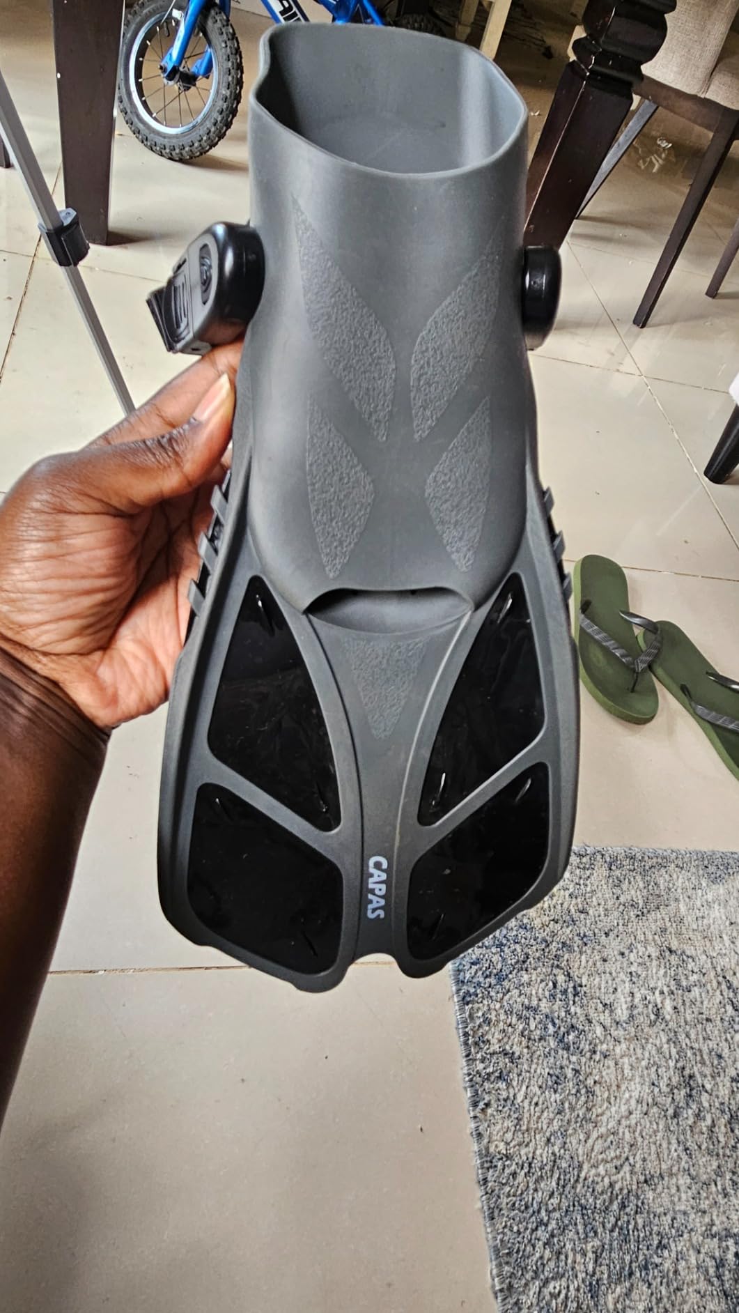 CAPAS Snorkel Fins, Travel Size Short Flippers for Snorkeling Swimming customer photo 1