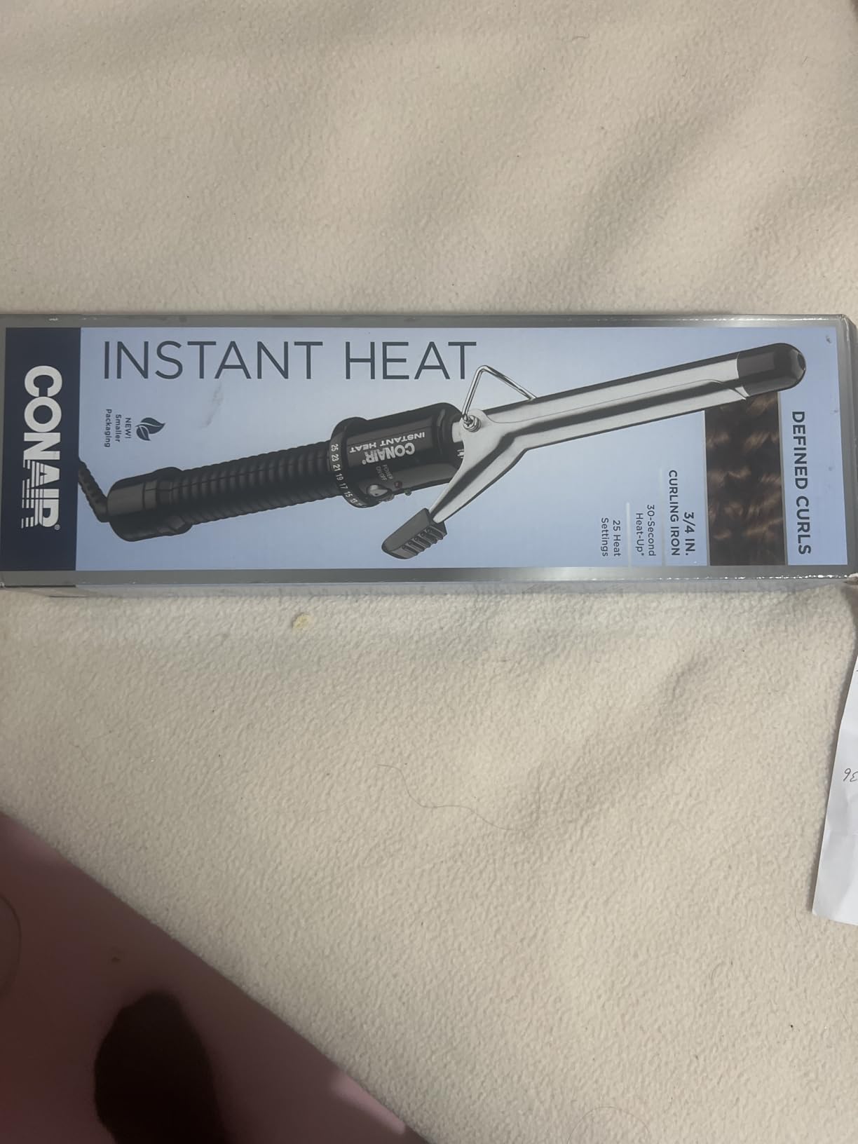 Conair Curling Iron, Fine to Thick Hair, 1-in. Barrel, Black/Silver customer photo 1