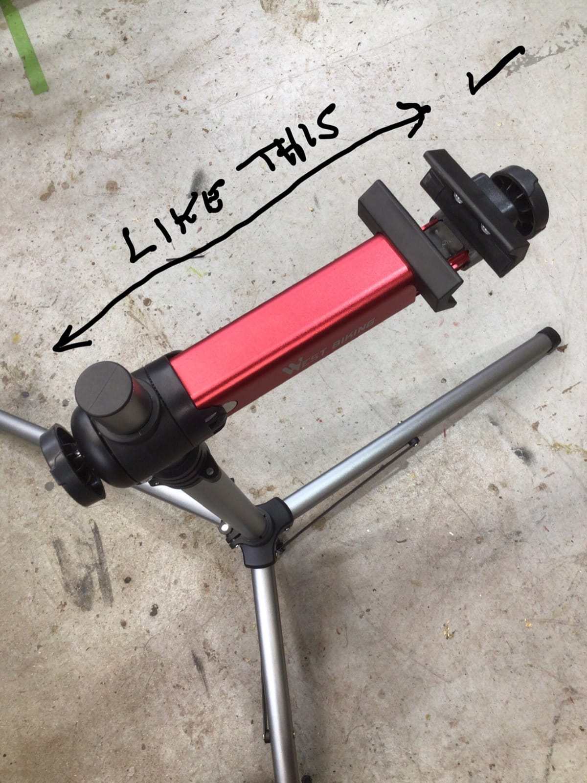 West Biking Bike Repair Stand(Max 85 Lbs) - Adjustable Foldable Bike Workstand With Quick Release,Bicycle Maintenance Rack Workstand For Home Mechanics,Tripod Base Park Tool Repair Stand customer photo 2