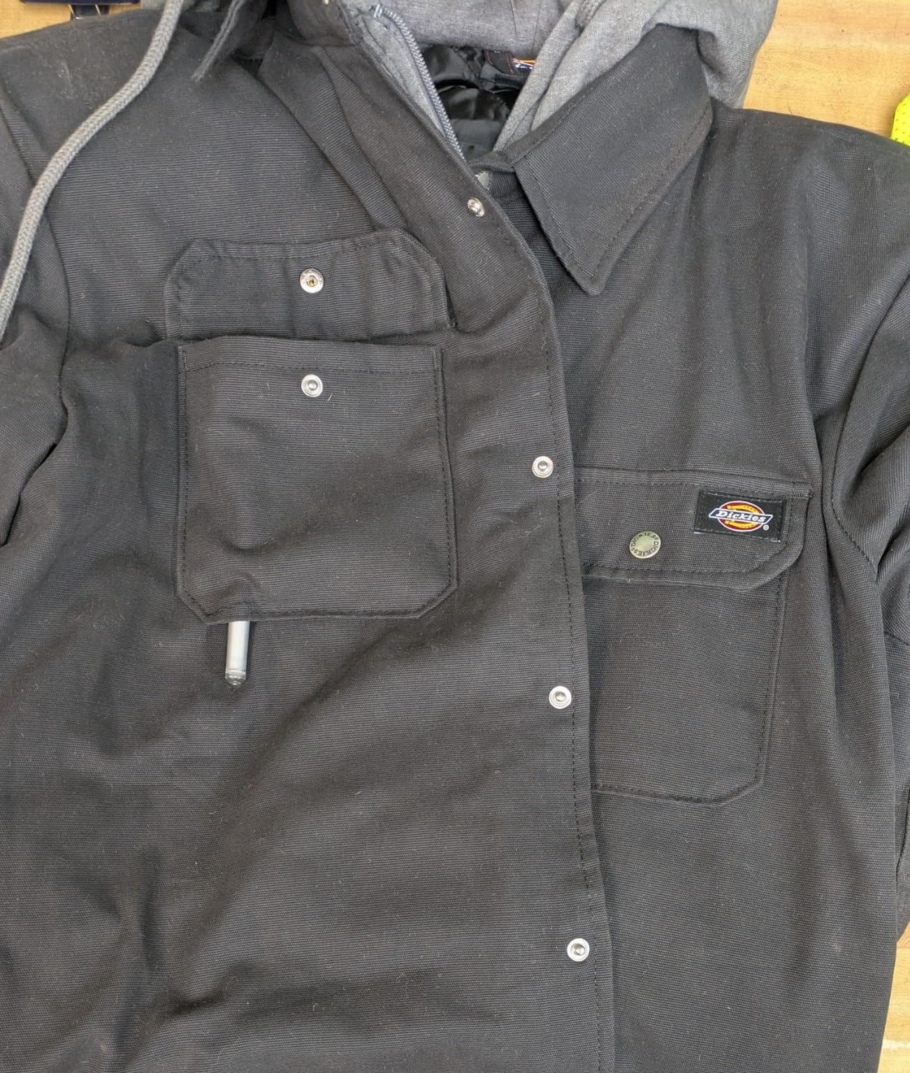 Dickies Men's Fleece Hooded Duck Shirt Jacket With Hydroshield customer photo 1
