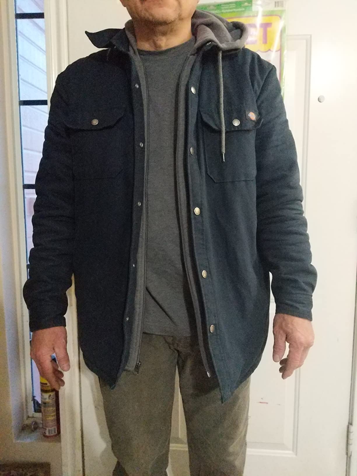 Dickies Men's Fleece Hooded Duck Shirt Jacket With Hydroshield customer photo 2