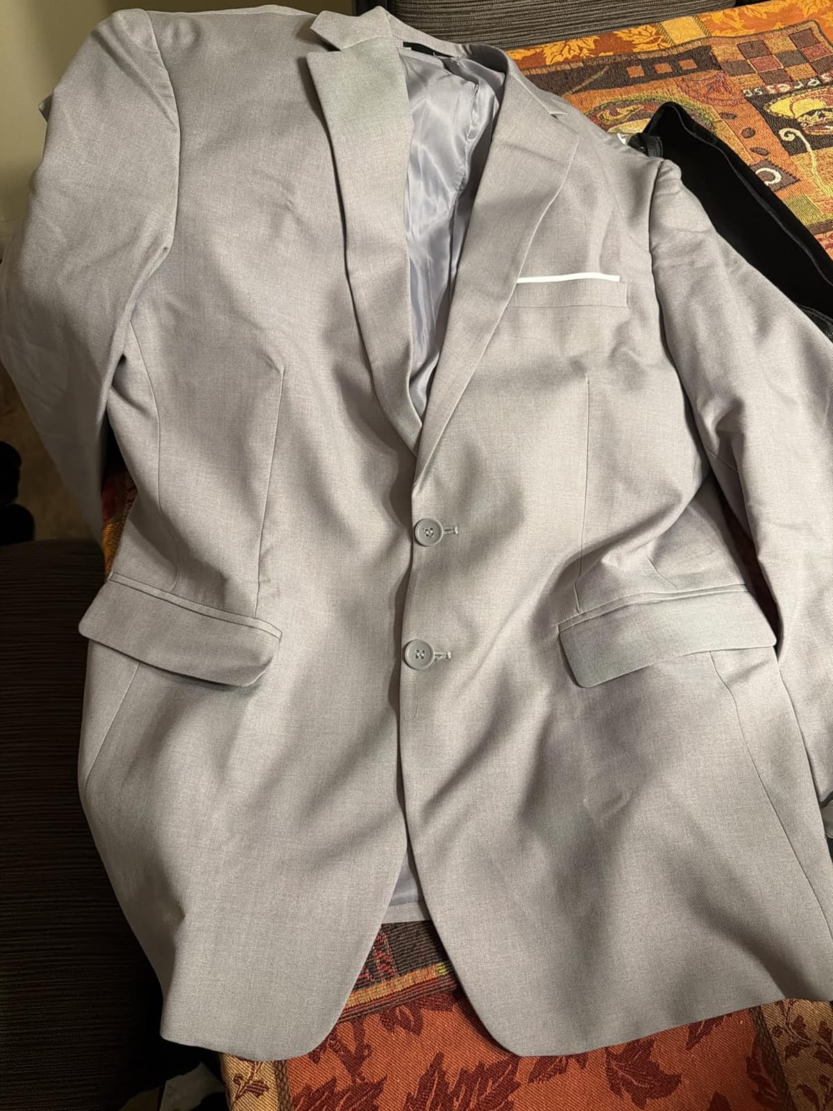 Cloudstyle Men's 2-Piece Suits Slim Fit 1 Button Dress Suit Set Business customer photo 2