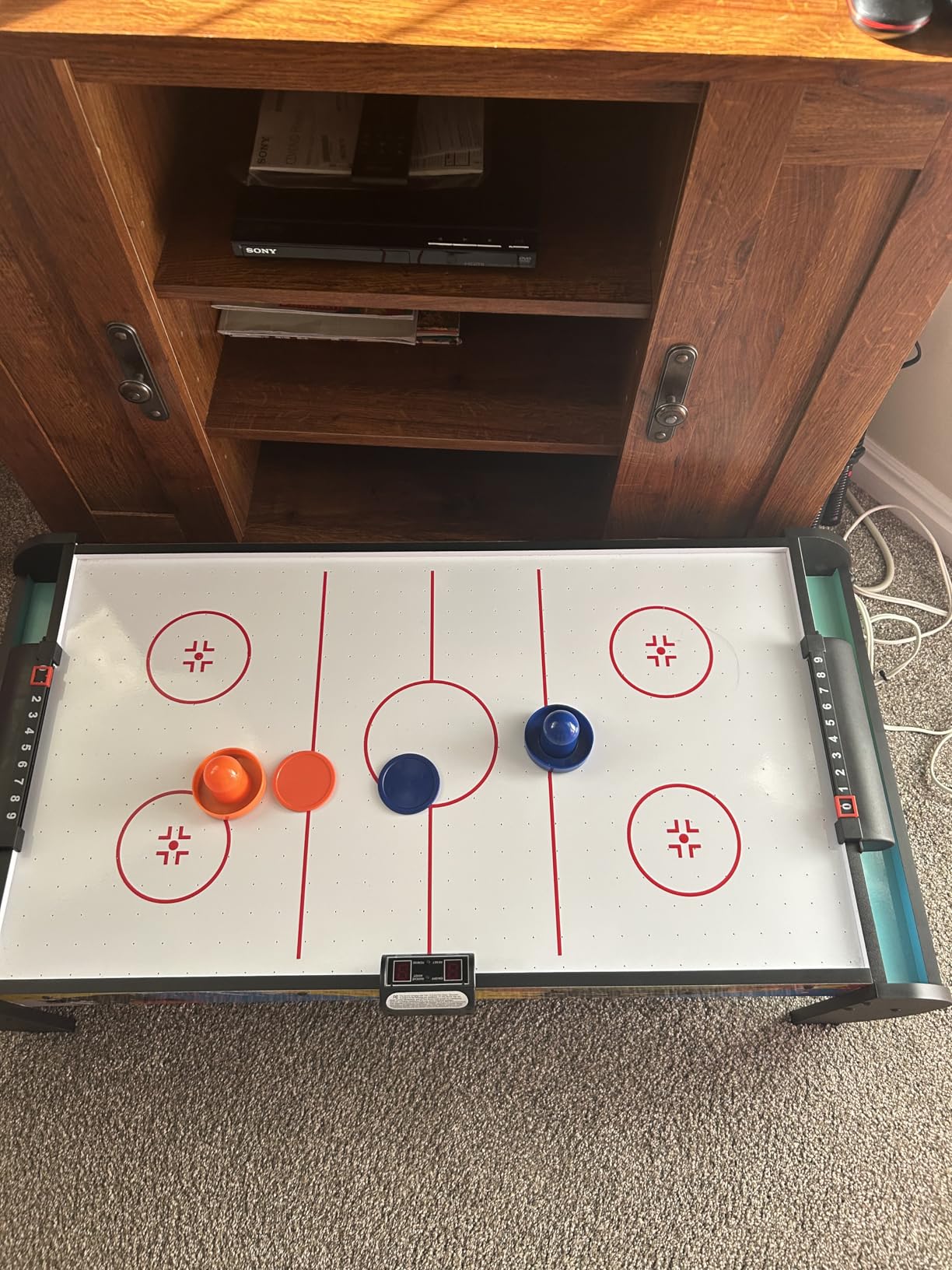 Air Hockey Table for Kids | Tabletop Air Hockey for Children, Girls, Boys, Teens with Air Hockey Pucks and Paddles, Electronic Fans customer photo 2