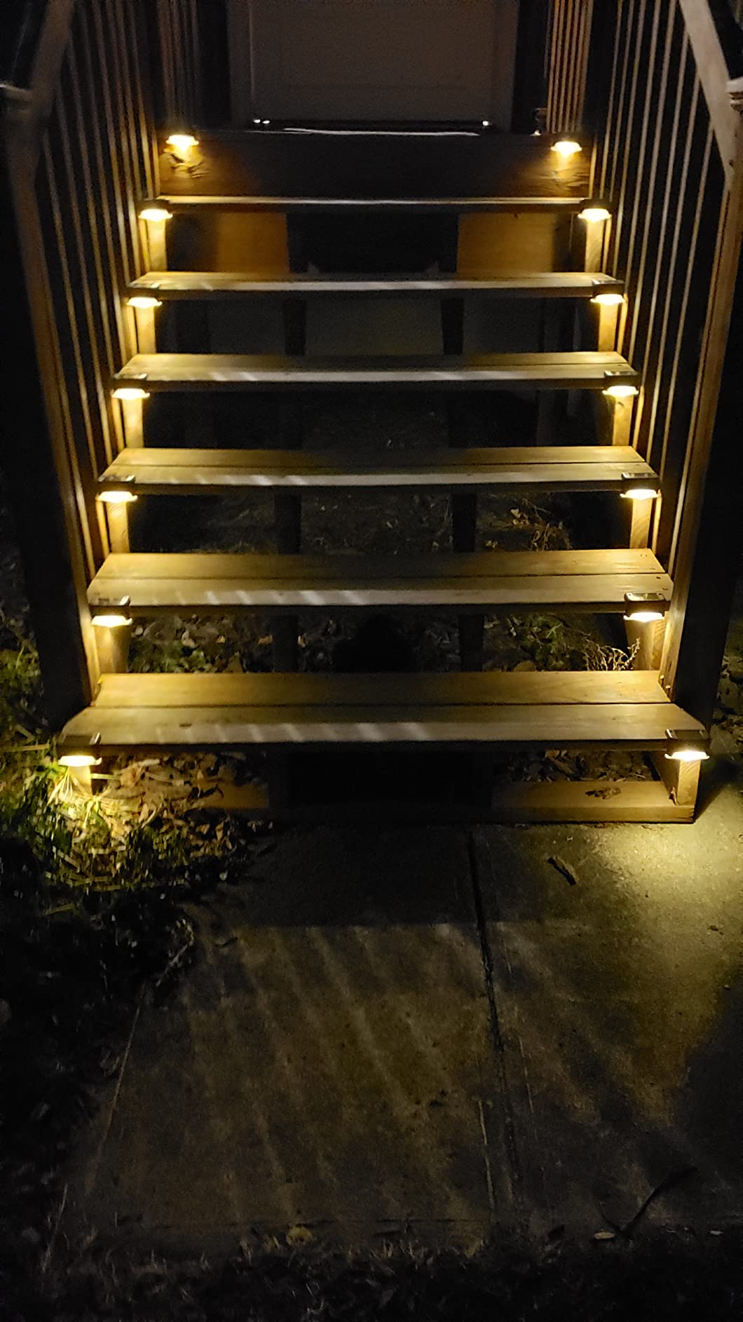 GIGALUMI Led Solar Deck Lights, 16 Pack，Waterproof, Warm White customer photo 1