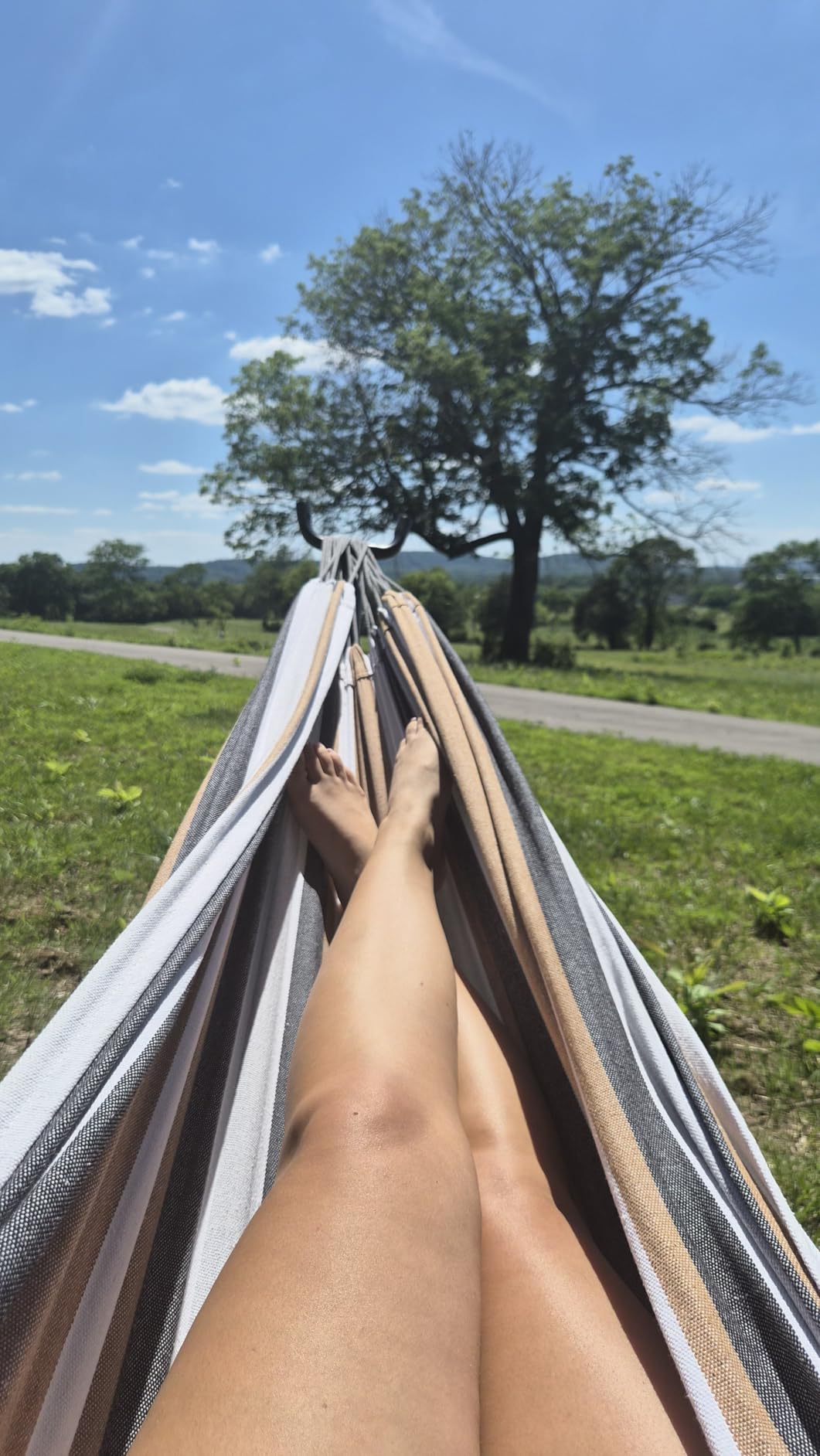 PNAEUT Double Hammock with Stand for Outside, Heavy-Duty, Portable (Coffee) customer photo 1