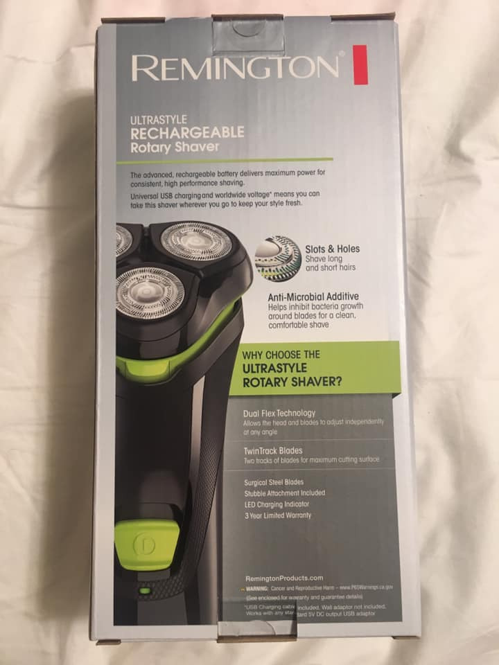 Remington Ultrastyle Rechargeable Rotary Shaver, Black and Neon Green customer photo 1