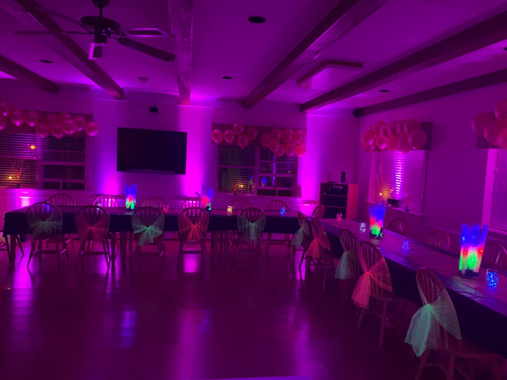 U`King LED Par Lights DJ Stage Light RGB 36 LED with Sound Activated Remote Control DJ Uplighting for Wedding Party Club Christmas Stage Lighting (8 Packs) customer photo 2