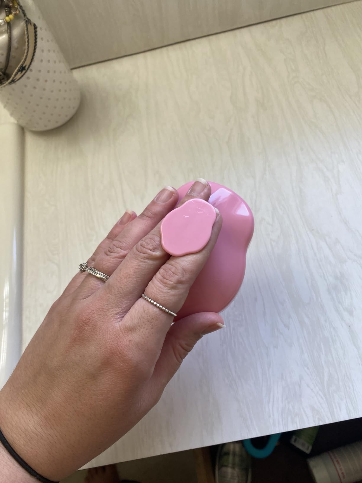 URTHEONE Soft Silicone Hair Scalp Massager Shampoo Brush for Wet Dry Oily Curly Straight Thick Thin Rough Long Short Natural Men Women Kids Pets Hair Care Tools(Pink customer photo 2