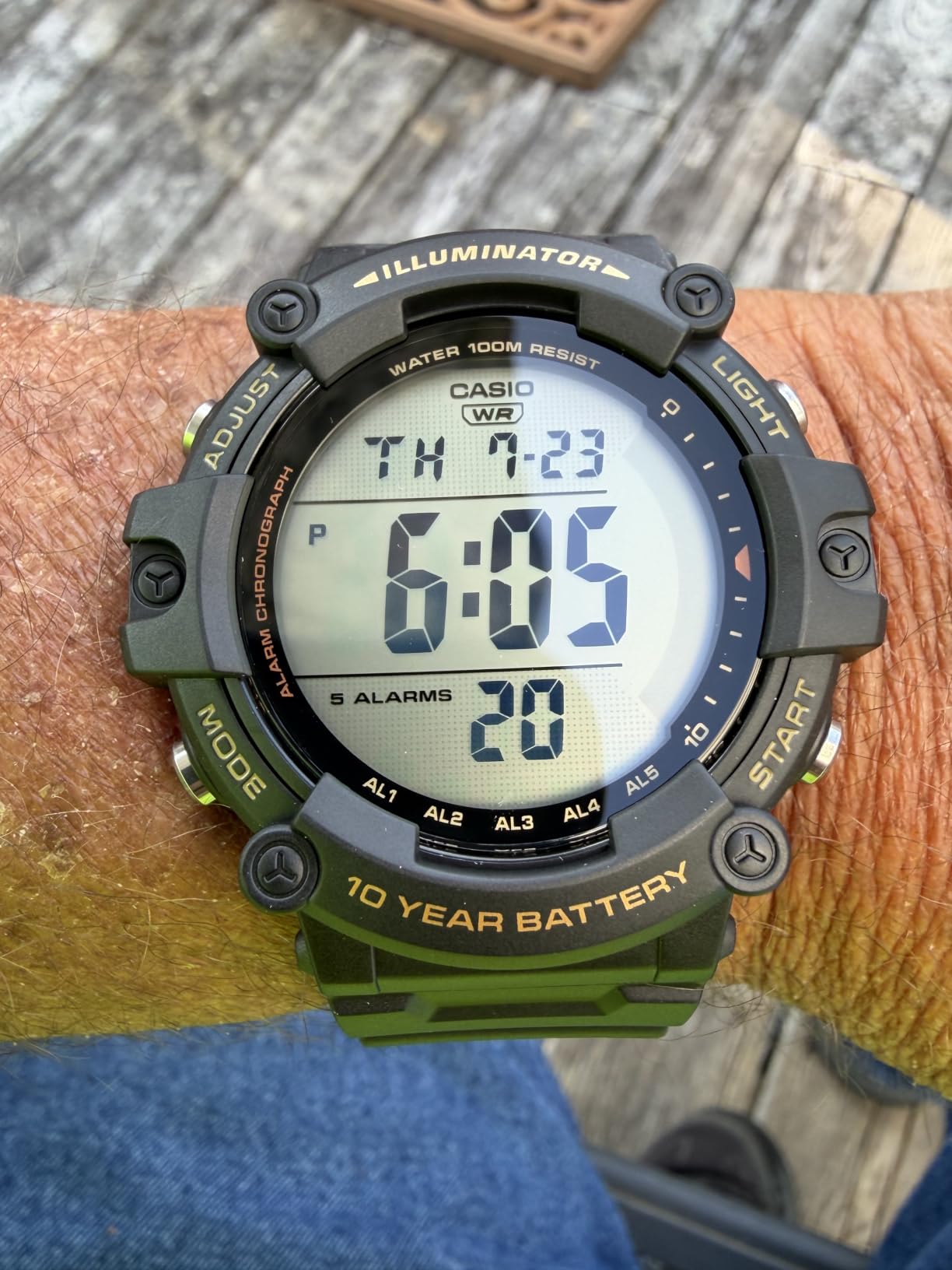 Casio Illuminator AE1500WH Series | 10-Year Battery | LED Backlight | 5-Alarms | 1/100 Sec Stopwatch | Men's Digital Watch customer photo 1