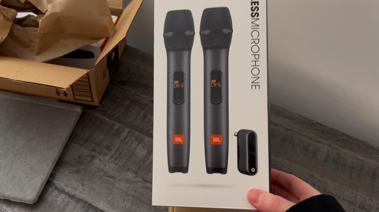 JBL Wireless Two Microphone System with Dual-Channel Receiver, Black customer photo 1