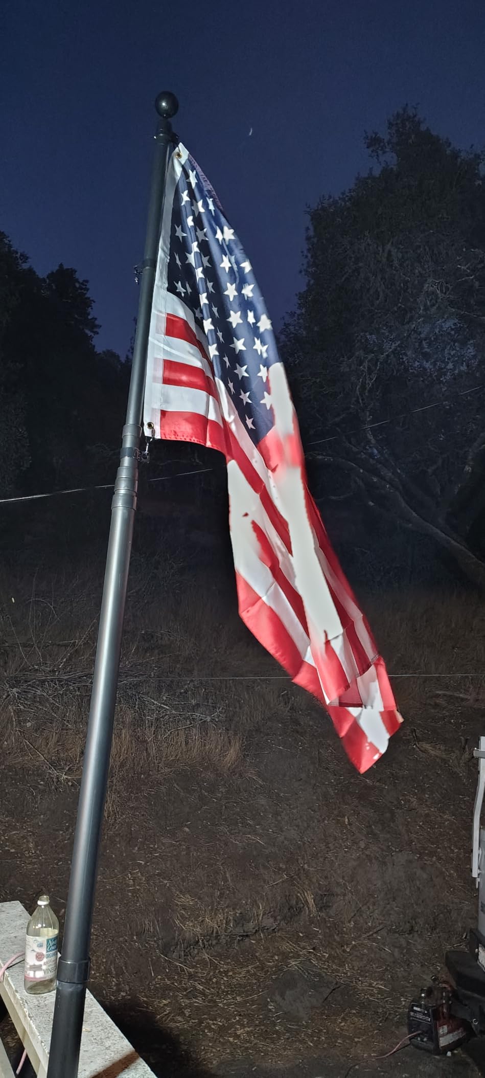 20 FT Telescoping Flag Pole, Heavy Duty Aerospace Aluminum Flagpole Kit | 45K PSI & 95 HBW Hard Flag pole for Outside House, Unbending Telescopic Outdoor In-Ground Flag Poles for Yard customer photo 2