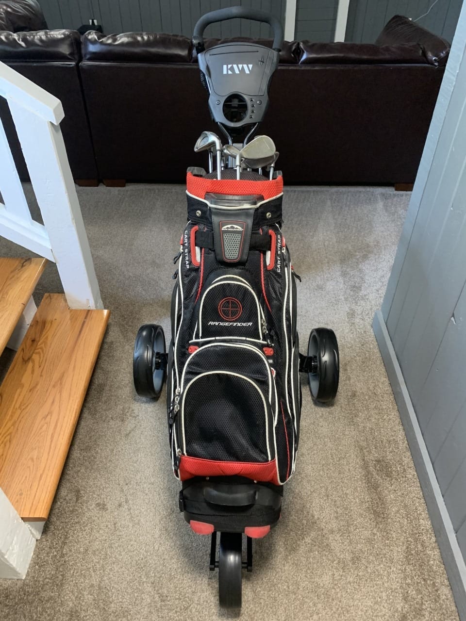 KVV Foldable Lightweight 3 Wheel Golf Cart with Stylish Scorecard Holder, Storage Bag-Easy to Open and Close customer photo 1