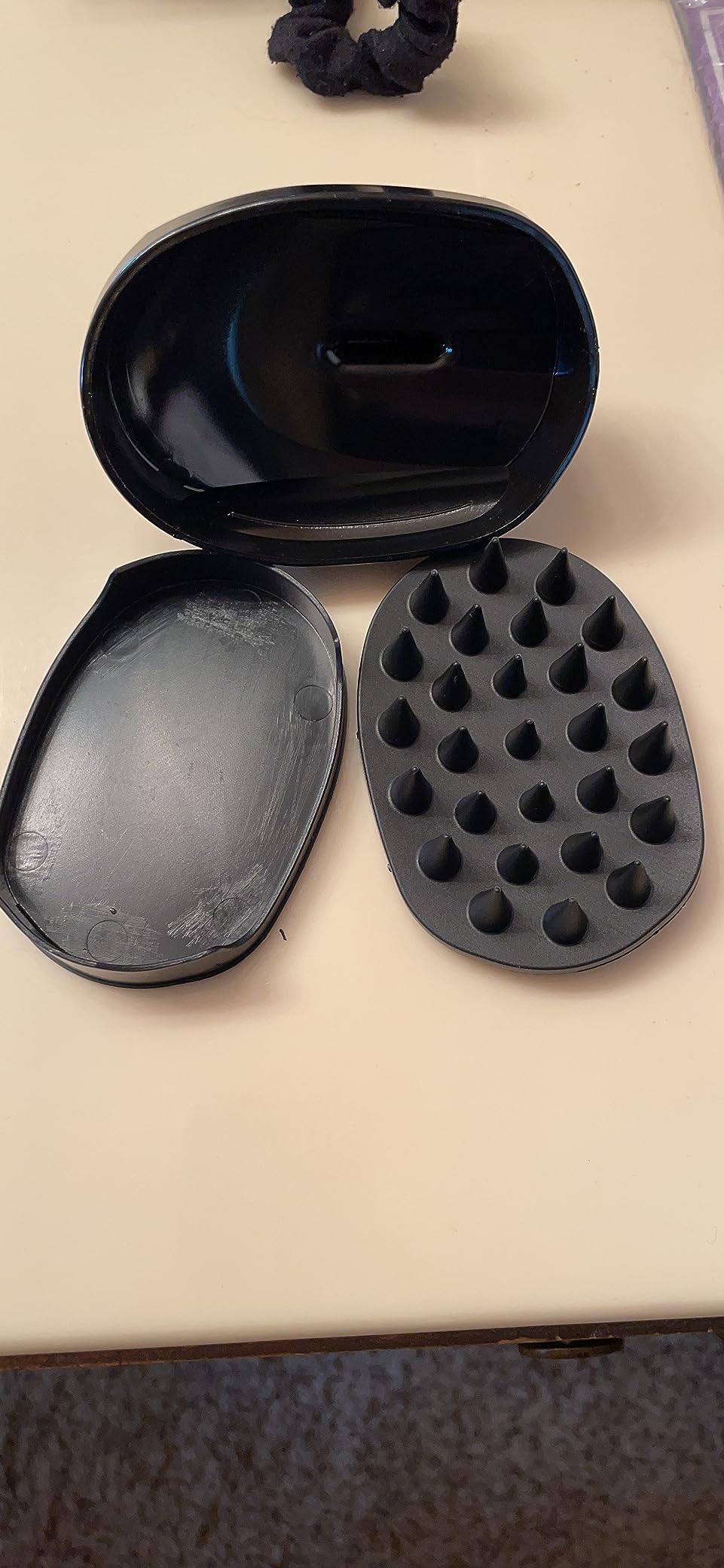 Sosoon Scalp Massager Shampoo Brush, Hair Scalp Scrubber Shower Hair Brush Head Massager for Stress Relax Hair Growth, Dandruff Brush Scalp Exfoliator for Women Men Kids Pets, Black customer photo 2