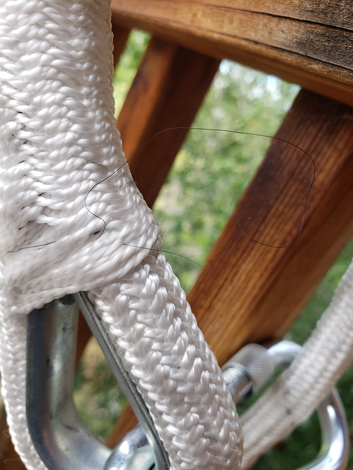 2.5M Safety Balcony Fire Escape Ladder with Hooks Carabins | 1 Story for Adults and Kids |Reusable Multi-use for Treehouse|Weight Capacity up to 2000 lb 8ft customer photo 1