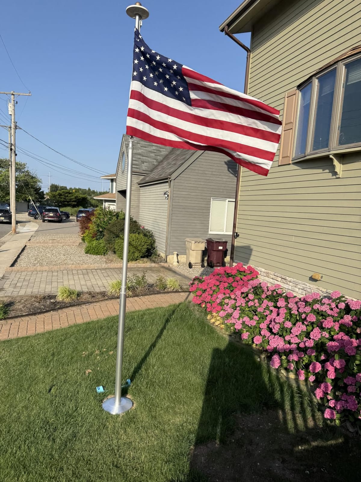 Service First Silver 20FT Telescoping Flagpole Kit for Outside House In Ground - Anti Tangle Swivel Ring Design - 100MPH Wind Tested customer photo 1