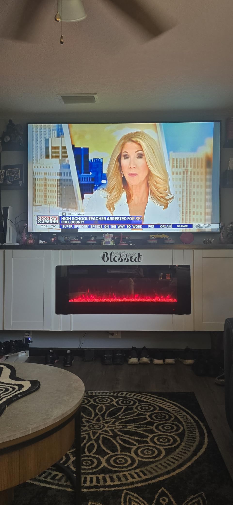 Electactic 50 Inch Electric Fireplace Insert Ultra-Thin - Recessed & Wall-Mounted Fireplace Heater with Thermostat, Adjustable Flame, Remote Control - Linear with Timer, Touch Screen, 750/1500W customer photo 1