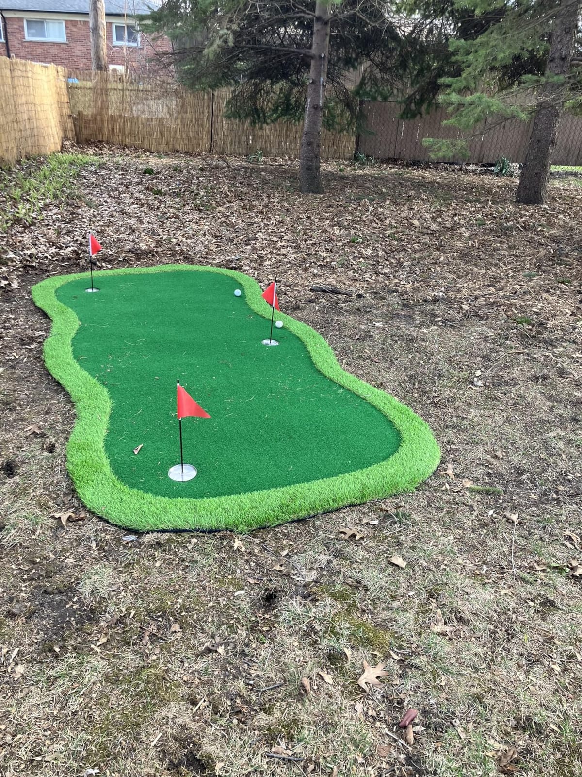 Chriiena Golf Putting Green,Large Practice Putting Mat for Indoor Outdoor customer photo 1