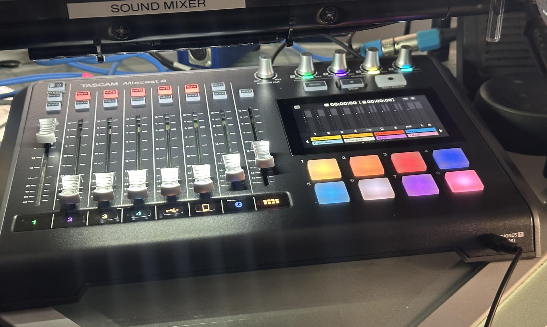TASCAM Mixcast 4 Podcast Streaming Mixer, Recorder, and USB Audio Interface — Four XLR/TRS Mic Inputs, Touch Screen and Editing Software Included | Recorder, USB Audio Interface - Four XLR/TRS Mic Inputs, Touch Screen and Editing Software Included customer photo 1