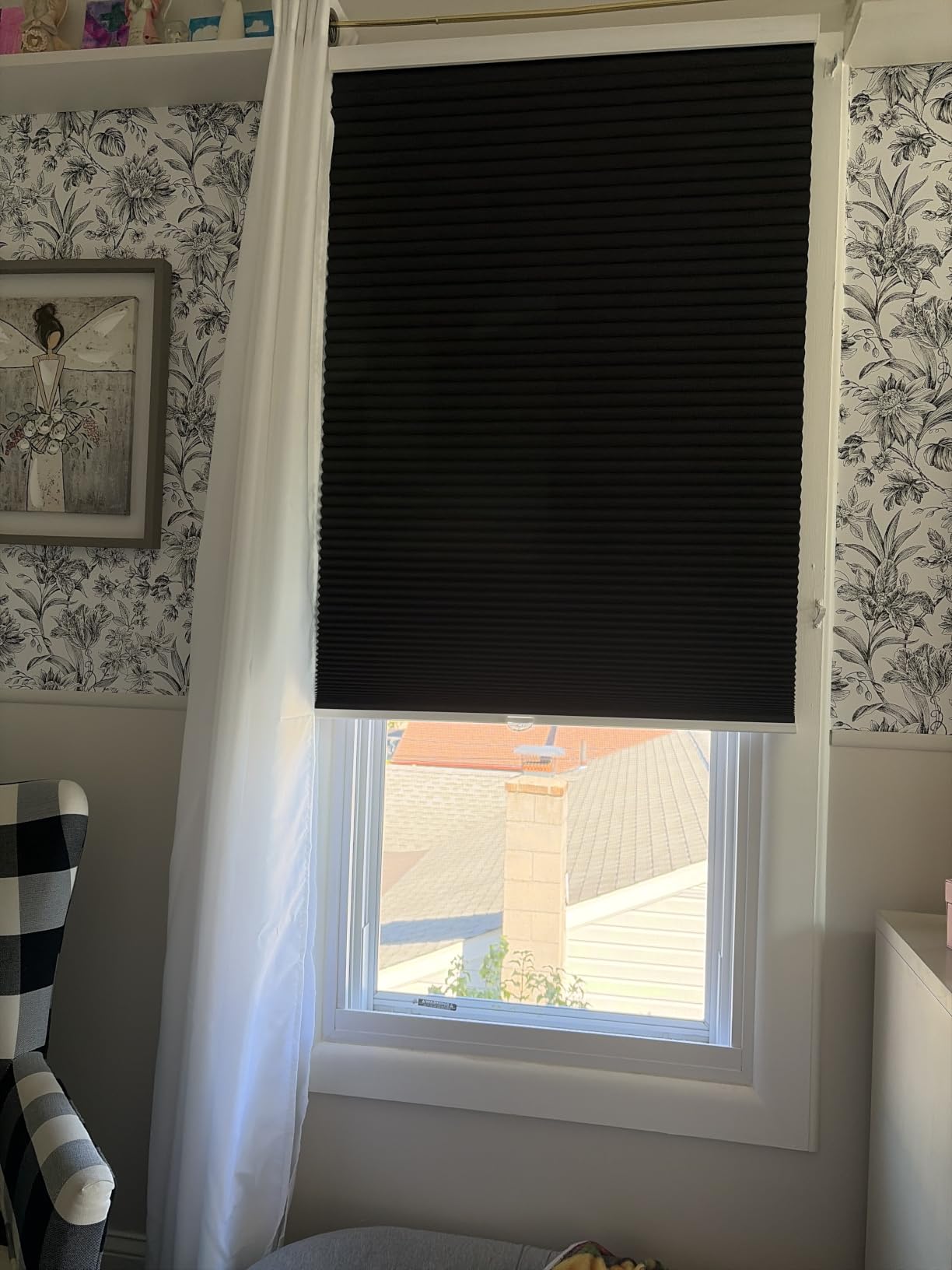 MYshade Cordless Blackout Cellular Shades for Windows, Honeycomb Window Shades with Thermal Insulation, Child & Pet Safe Room Darkening Shade, Easy Install,18