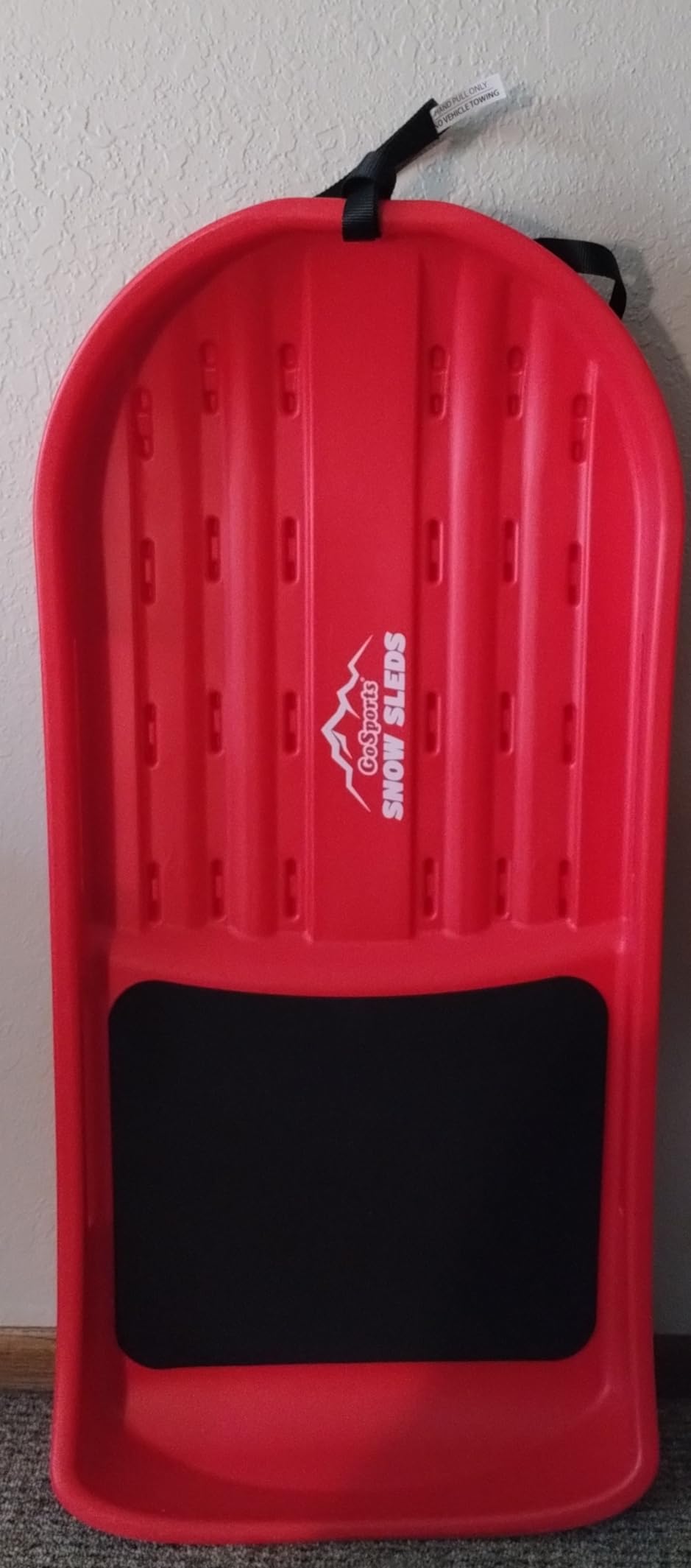 GoSports 2 Person Premium Snow Sled - Choose Red or Blue - Double Walled Construction, Pull Strap and Padded Seat customer photo 2