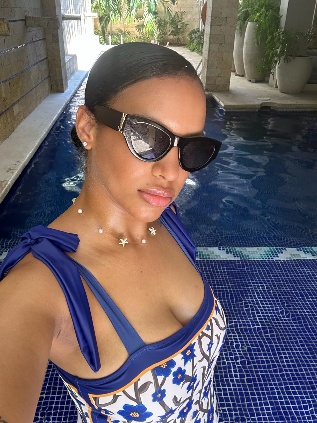 Saint Laurent Women's Glam Cat Eye Sunglasses customer photo 2