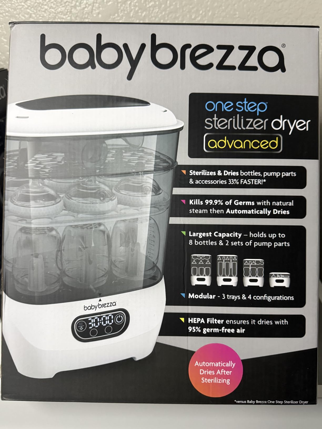 Baby Brezza Bottle Sterilizer and Dryer Advanced – Largest Capacity customer photo 1