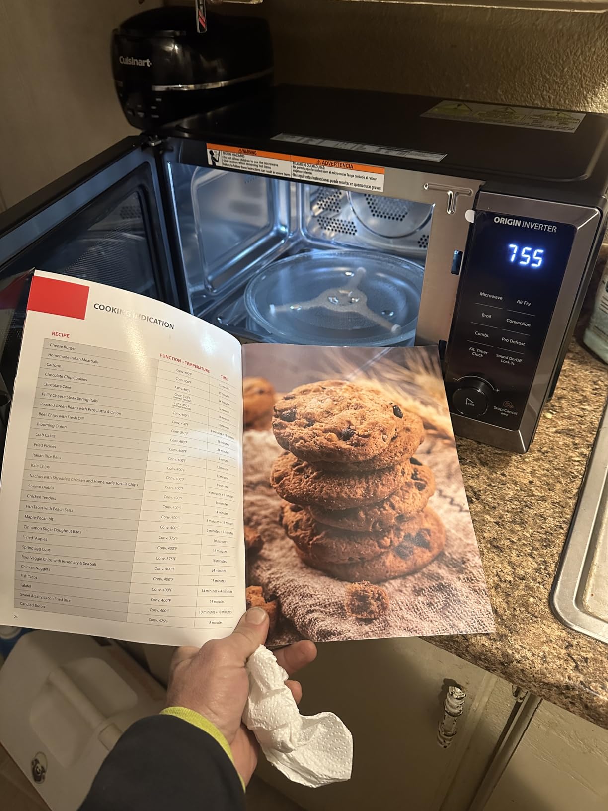 TOSHIBA Inverter Countertop Microwave Oven Air Fryer Combo MASTER Series, Broil, Convection, Speedy Combi, Even Defrost 11.3'' Turntable Sound On/Off, 27 Auto Menu&47 Recipes customer photo 1