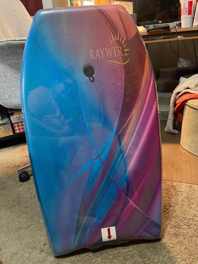 Body Board Lightweight with EPS Core, HDPE Slick Bottom, Leash & Adjustable Wrist Rope, Great Surfing for Kids and Adults customer photo 1