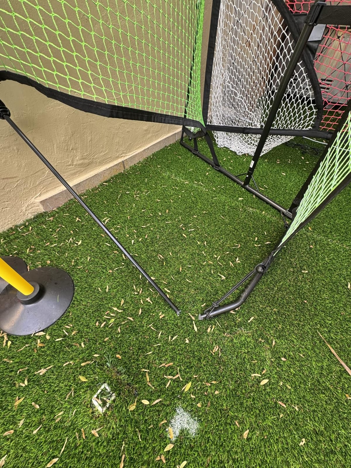 QUICKPLAY TEKKERS TRAINER Soccer Rebounder, 6.5x4' Spot & 6.5x1.5ft Ground Pass Nets, Alloy Steel, Fiberglass, Black, Green, Portable | Twin rebound nets, Portable steel frame, Turf, court & indoor, First touch & ball control, Solo training customer photo 2