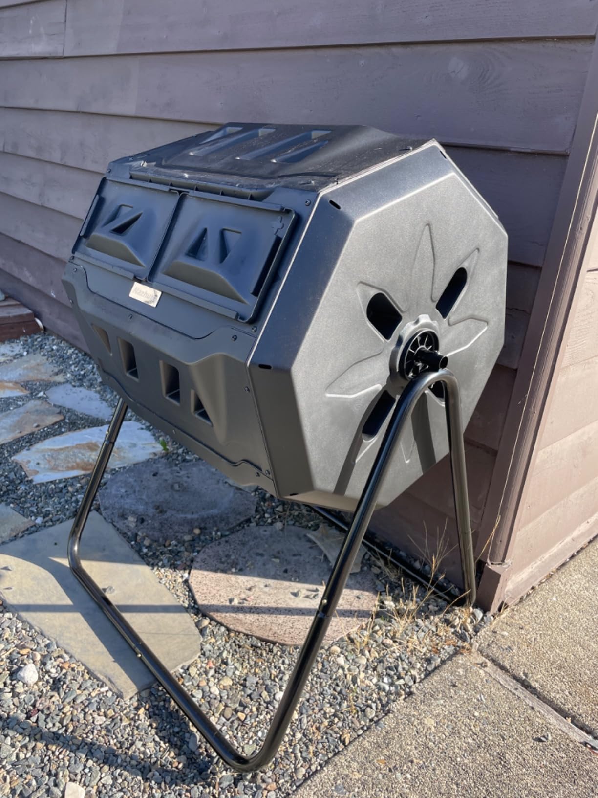 Compost Tumbler Bin Composter Dual Chamber 43 Gallon (Bundled with Pearson's Gardening Gloves) customer photo 2