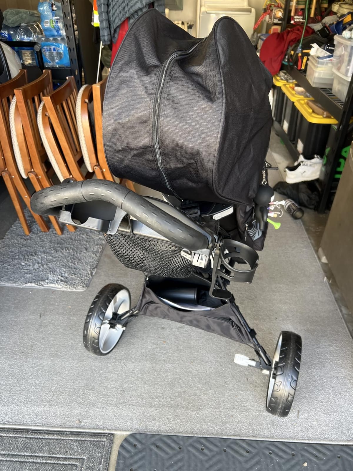 Caddytek CaddyLite ONE-Swivel V8 Golf Push Cart - Lightweight 3 Wheel Foldable Cart with One-Click Folding, 360° Swivel Front Wheel, Adjustable Handle, Cooler Basket, Umbrella & Drink Holder customer photo 2