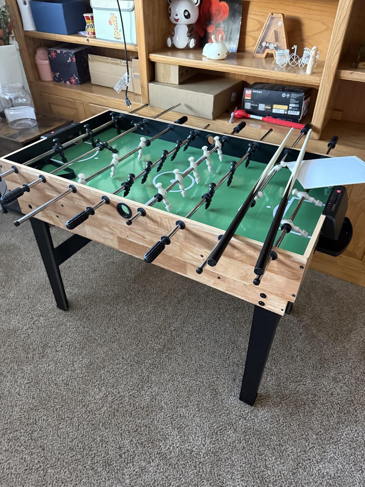 GYMAX Multi Game Table, 10 in 1 Combo Game Table w/Foosball Table, Hockey, Pool Table, Ping Pong, Shuffleboard, Bowling & 4 Board Games, Game Tables for Game Room, Home, Family customer photo 2