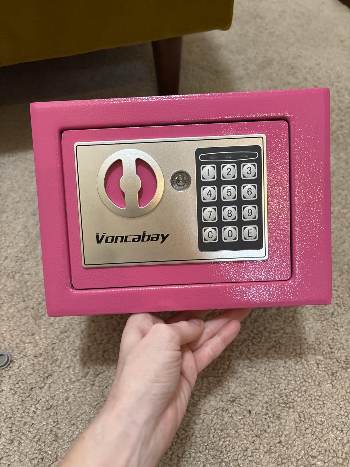 Voncabay Money Safe Box for Home with Digital Keypad, 0.23 Cu. Ft., Black customer photo 2