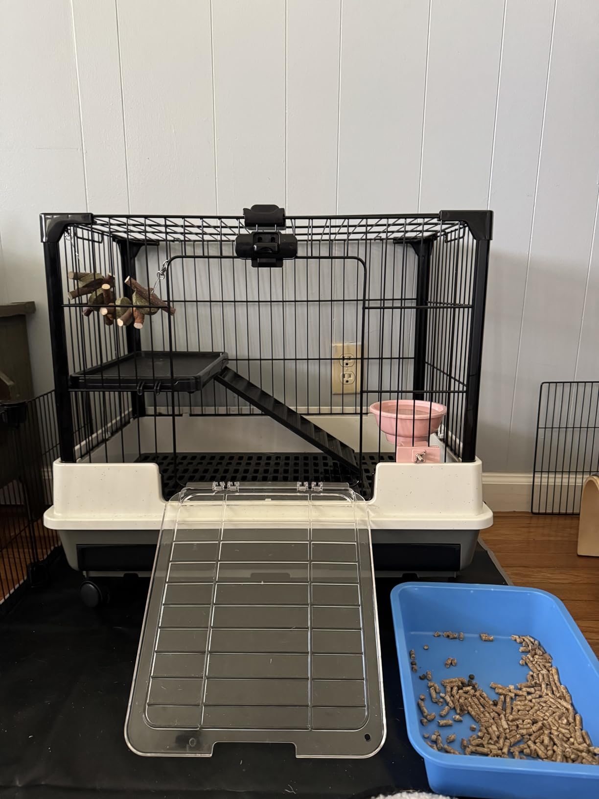 Deluxe 2-Level in/Outdoor Rabbit Hutch Guinea Pigs Puppy Kitten Cage customer photo 1