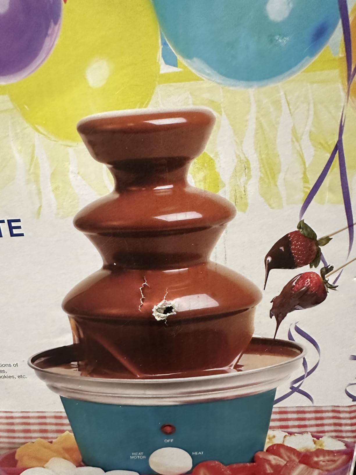 16oz Chocolate Fondue Fountain, 3-Tier MINI Chocolate Fountain with 6PCS Fondue Fork and Removal Fruits/Nuts/Treats Serving Tray for BBQ Sauce,Ranch,Nacho Cheese,Liqueurs customer photo 1