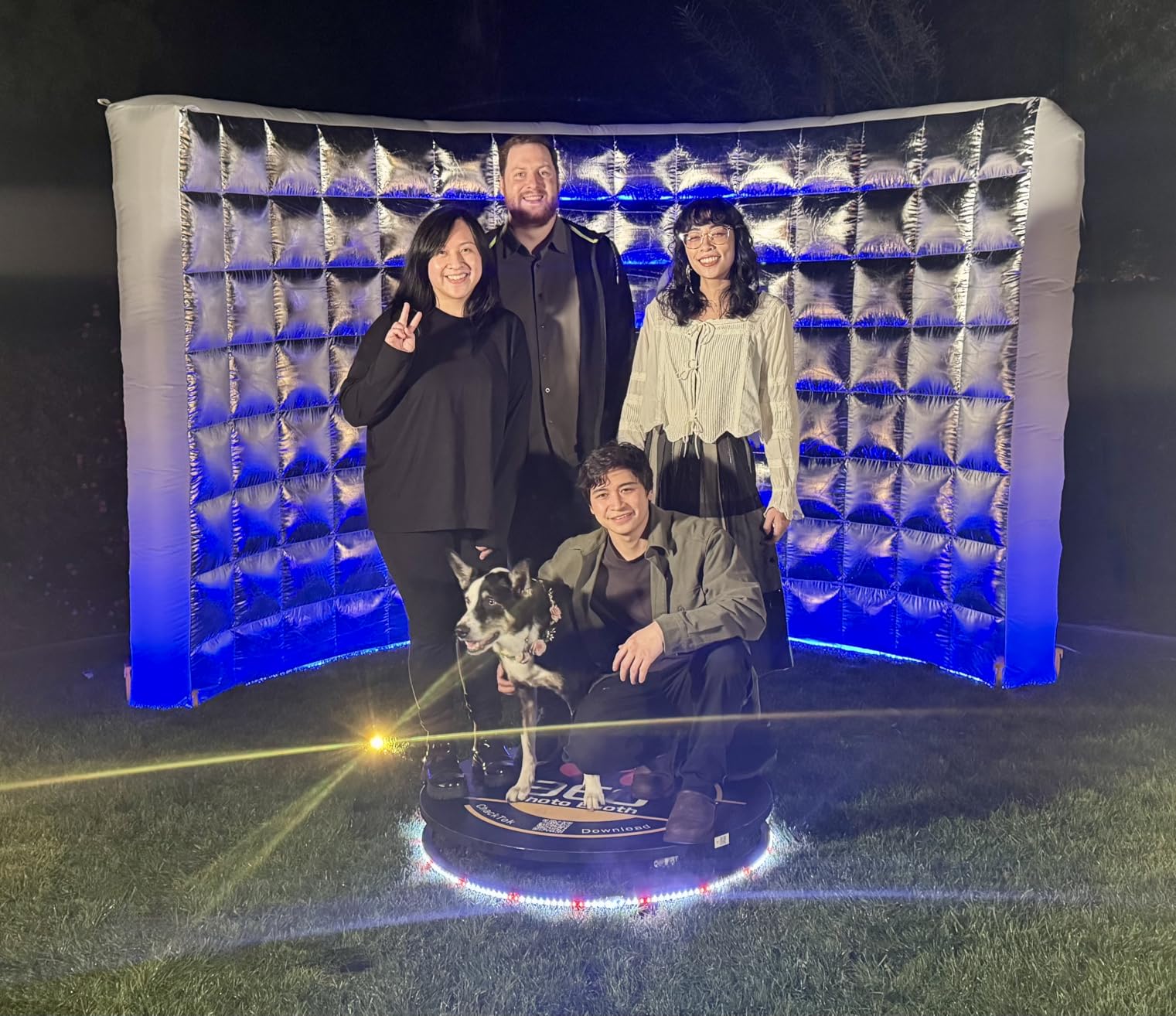 MWE 360 Photo Booth Machine for Parties with Flight Case,RGB Strip Light customer photo 2
