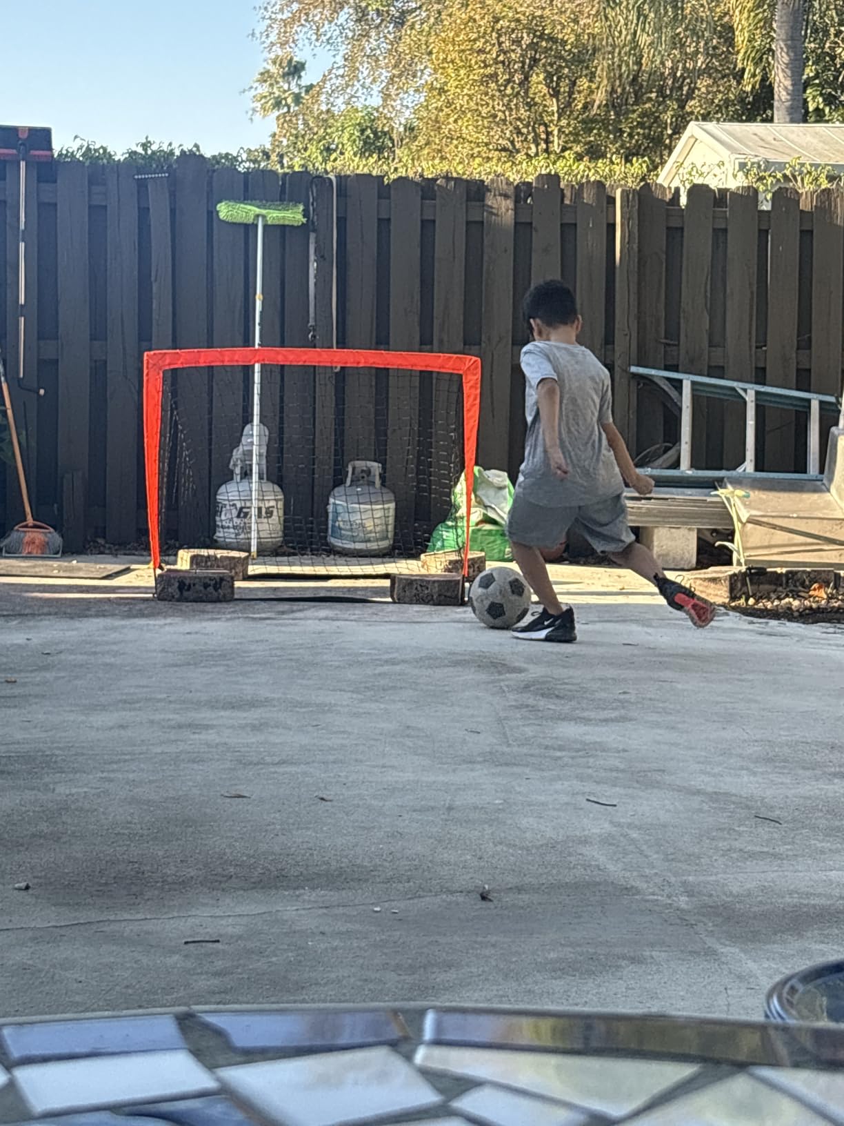 2 Pack 4’ x 3’ Size Portable Kid Soccer Goals for Backyard, Indoor and Outdoor Pop Up Soccer Goals, Orange, Theresduet customer photo 1