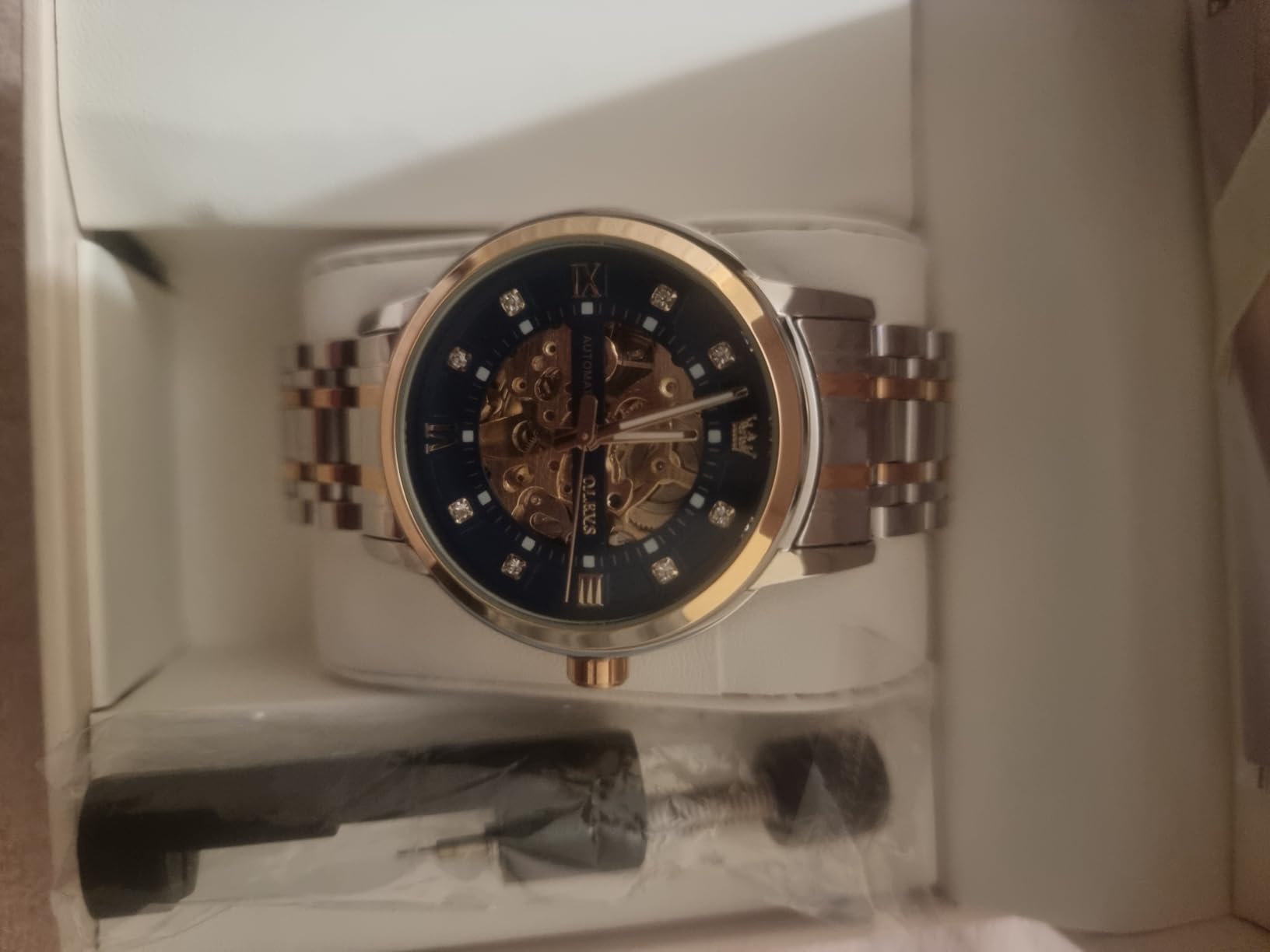 OLEVS Automatic Men's Watches, Self Winding, Stainless Steel, Watch for Men customer photo 2