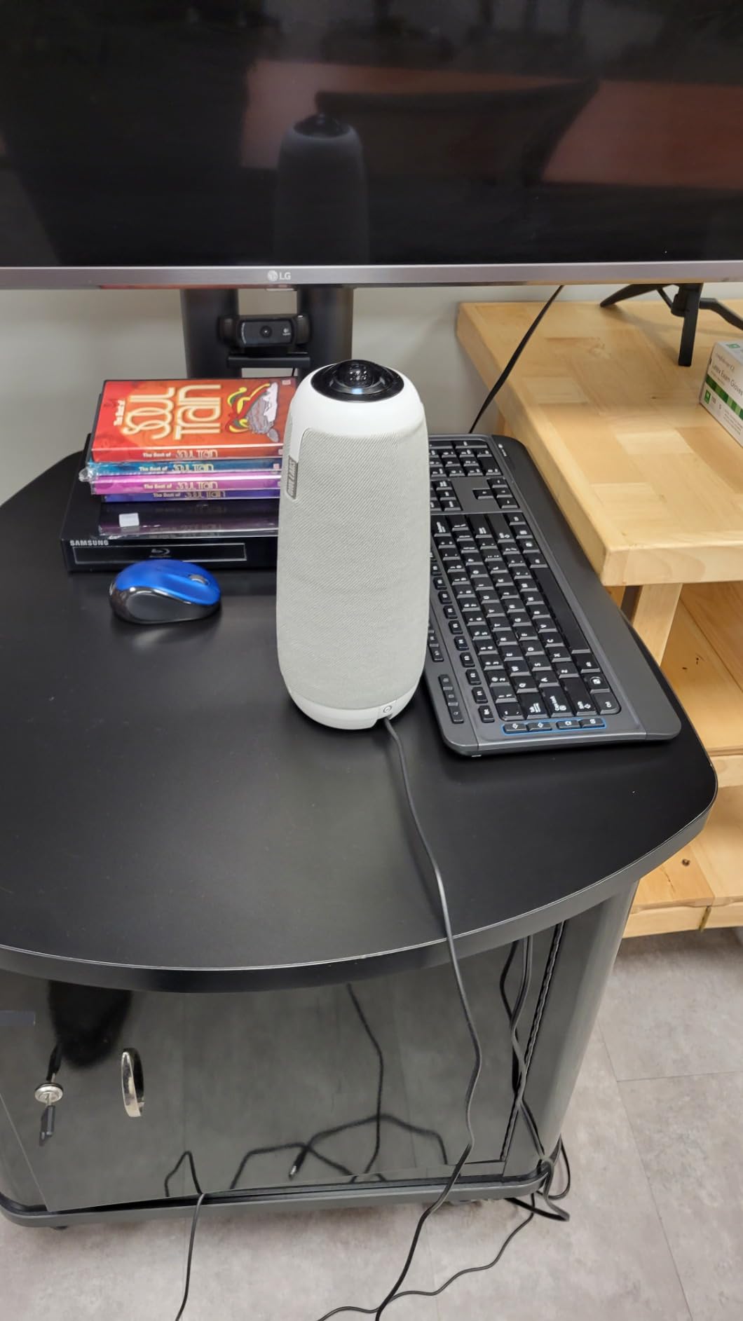 Owl Labs Meeting Owl 3 - 360° 1080p HD Conference Room Camera, AI-Driven Speaker-Tracking, 18-Foot Mic Pickup - Certified for Microsoft Teams - Works with Zoom, Google Meet - Plug & Play Setup customer photo 1