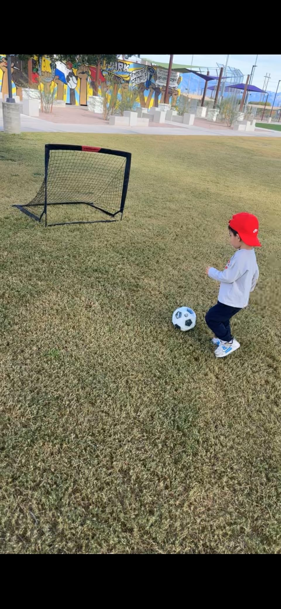 VAVOSPORT Kids Soccer Goals for Backyard Set of 2,Soccer Training Equipment | 4'x3'/5'x3'/7'x5' Portable Soccer Goal, Pop Up Toddler Soccer Net with Soccer Ball, Soccer for Kids and Youth Games, Sports customer photo 2