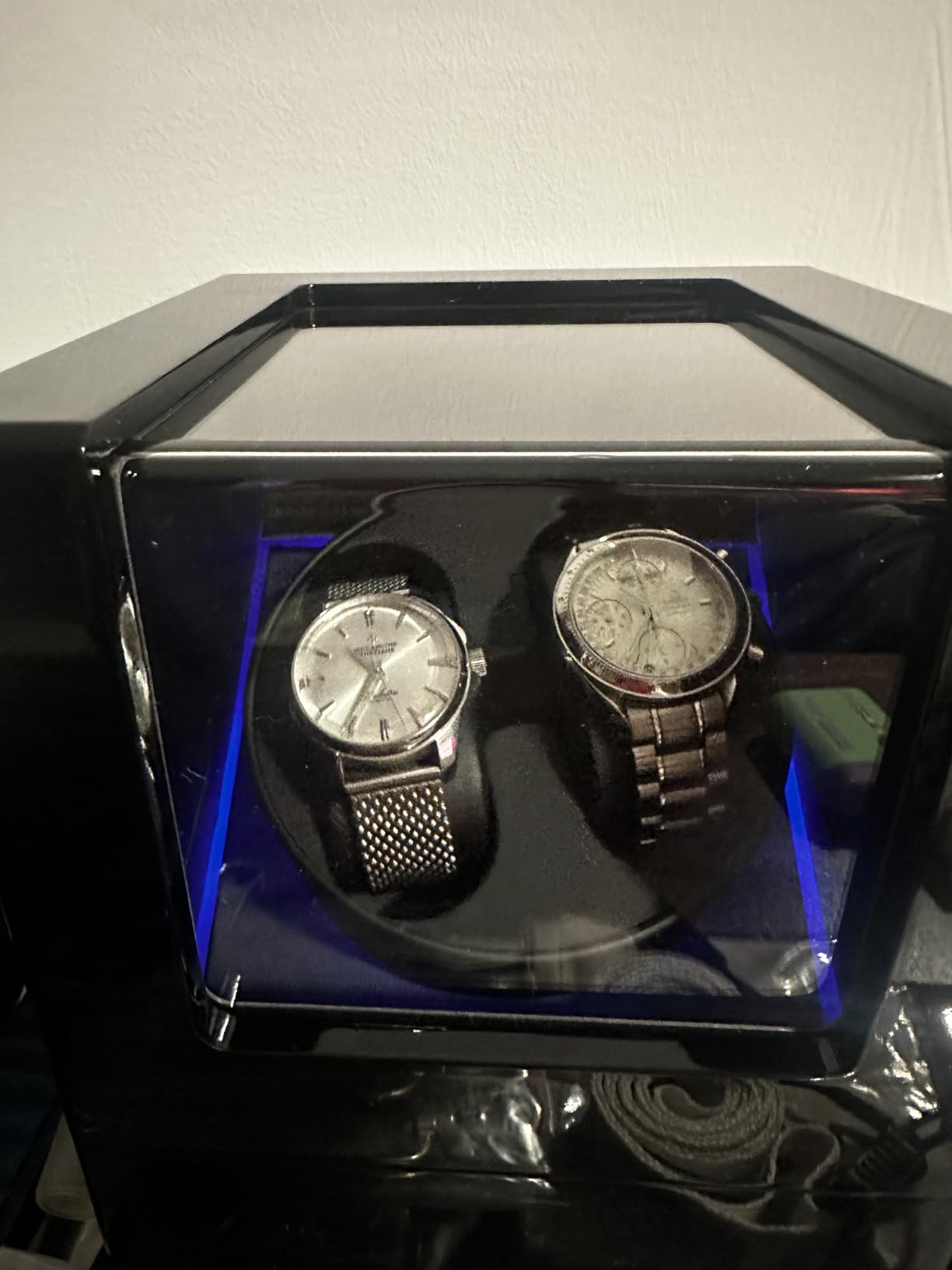 ANWBROAD Double Automatic Watch Winders Box, 4 Modes Japanese Quiet Motor customer photo 2